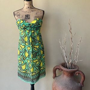 Milly silk strapless dress